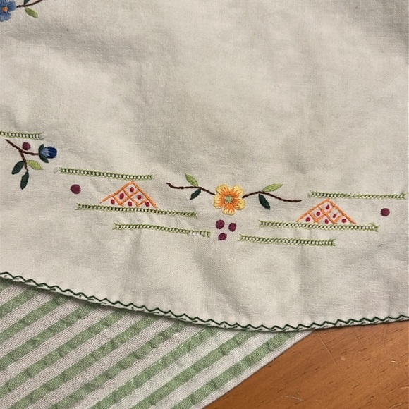 Embroidered Floral Round Doily Set of 3 Hand Crafted Embroidery USA - Picture 10 of 13